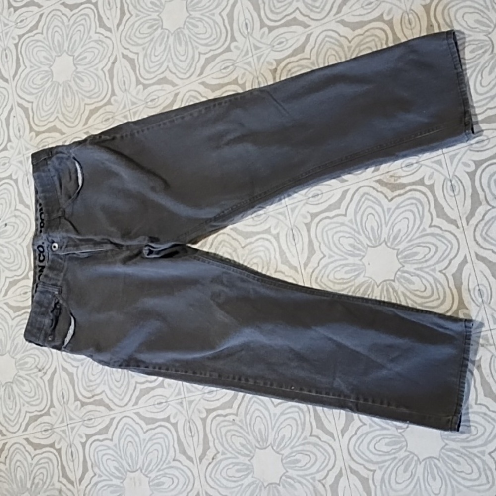 Mens Pants Cotton 36/30 gray comfortable IRON CO zipper fly